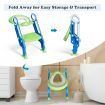 Potty Training Toilet Seat with Adjustable Step for Kids