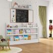 3-Tier Kids Bookcase with 2 Anti-Tipping Kits & Guardrails