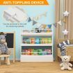 3-Tier Kids Bookcase with 2 Anti-Tipping Kits & Guardrails