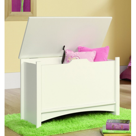 kid's Toy Box with Flip-Top Lid and 2 Cut-out Pulls for kid's Room