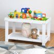 Wooden Kids Activity Table with Storage Shelf and Removable Tabletop-White