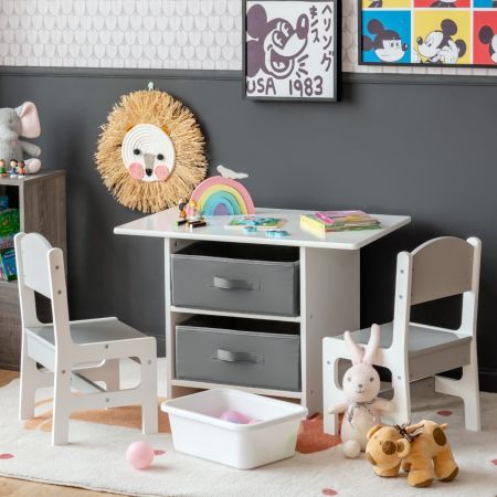 Kids Activity Desk and Chair set with Large Storage Space for Preschool