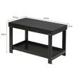 Wooden Kids Activity Table with Storage Shelf and Removable Tabletop-Coffee