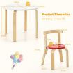 5 Pieces Wooden Kids Table and Chairs for Study & Snack & Play