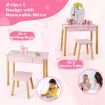 2-in-1 Children's Vanity Set with Stool for Kids