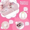 2-in-1 Children's Vanity Set with Stool for Kids