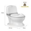 Realistic Potty Training Toilet with Built-in Wipe Compartment for Toddlers & Kids