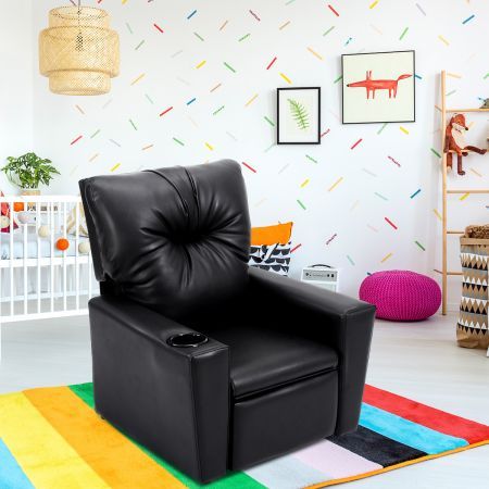 Adjustable Kids Lounge with Armrest and High Backrest