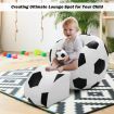 Football Shaped Children Leisure Armchair and Ottoman Combination