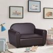 Kid Armrest Sofa Chair with PVC Leather and Wood Frame