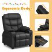 PU Leather Recliner with Cup Holder for Kids