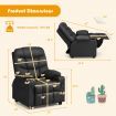 PU Leather Recliner with Cup Holder for Kids