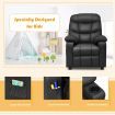 PU Leather Recliner with Cup Holder for Kids