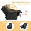 PU Leather Recliner with Cup Holder for Kids