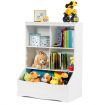 3-Tier Wooden Bookshelf with Spacious Storage Space for Playroom Bedroom