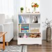 3-Tier Wooden Bookshelf with Spacious Storage Space for Playroom Bedroom