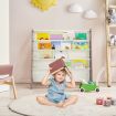 Children's Bookshelf with 4 Storage Compartments