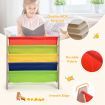 Children's Bookshelf with 4 Storage Compartments