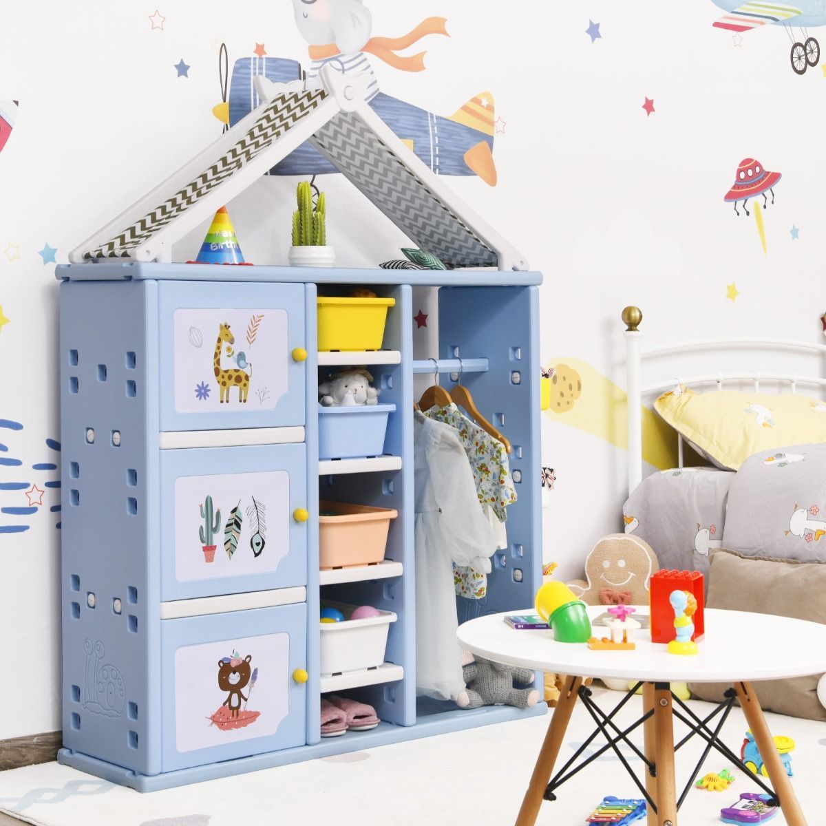 Kids Costume Pretend Dresser Storage Closet