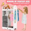 Kids Armoire Dresser with Mirror for Kids Room