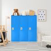 122cm Metal Storage Locker for Kids with Hanging Rod and Shelf