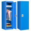 122cm Metal Storage Locker for Kids with Hanging Rod and Shelf