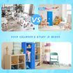 122cm Metal Storage Locker for Kids with Hanging Rod and Shelf