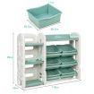 Kids Toy Storage Organizer with Bookshelf for Child's Bedroom