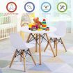 Modern Style 3-Piece Kids Table and 2 Chairs Set for Toddler Children