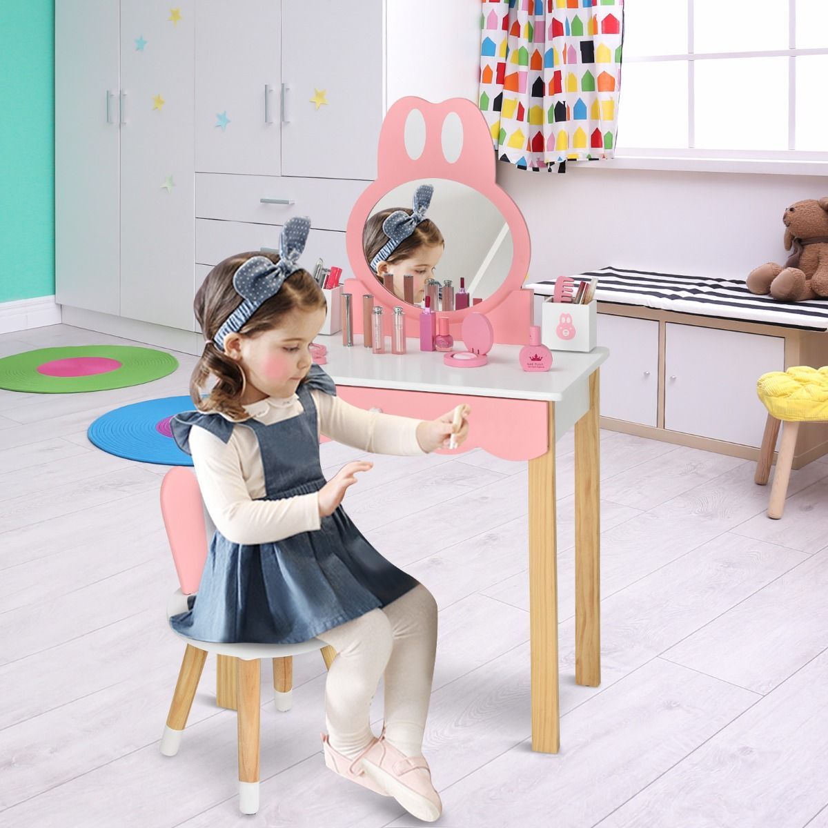 Makeup Vanity Dressing Table Set for Children