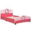 Kids Children Upholstered Platform Toddler Bed with Girl Pattern