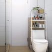 Bathroom Organizer with Metal Frame Shelf for Home Bathroom Laundry