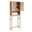 3-Tier Bamboo cabinet with Adjustable and Removable Shelf for Bathroom