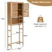 3-Tier Bamboo cabinet with Adjustable and Removable Shelf for Bathroom