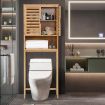 3-Tier Bamboo cabinet with Adjustable and Removable Shelf for Bathroom