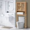 3-Tier Bamboo cabinet with Adjustable and Removable Shelf for Bathroom