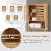 3-Tier Bamboo cabinet with Adjustable and Removable Shelf for Bathroom