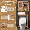 3-Tier Bamboo cabinet with Adjustable and Removable Shelf for Bathroom