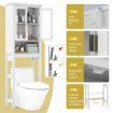 Over The Toilet Storage Cabinet with 2 Doors & Adjustable Shelf