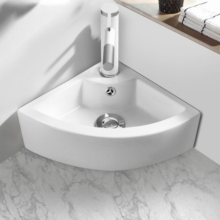 Bathroom Vessel Sink with Pop-up Drainer for Home/Restaurant/Hotel