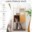 Bamboo Storage Cabinet with 3 Shelves for Bathroom