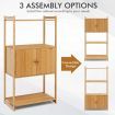 Bamboo Storage Cabinet with 3 Shelves for Bathroom