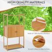 Bamboo Storage Cabinet with 3 Shelves for Bathroom