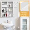 Wall-mounted Bathroom Medicine Cabinet with Adjustable Shelves