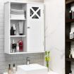 Wall-mounted Bathroom Medicine Cabinet with Adjustable Shelves