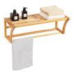 Bamboo Wall-Mounted Toilet Storage Shelf for Bathroom