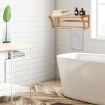 Bamboo Wall-Mounted Toilet Storage Shelf for Bathroom