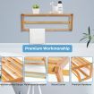 Bamboo Wall-Mounted Toilet Storage Shelf for Bathroom