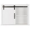 3-Tier Modern Wall Storage Cabinet with Sliding Barn Door for Bathroom/Kitchen/Living Room