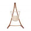 Gardeon Hammock Chair Timber Outdoor Furniture Camping with Stand White